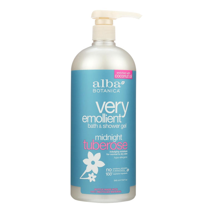 Alba Botanica - Very Emollient Bath And Shower Gel - Midnight Tuberose - 32 Fl Oz.