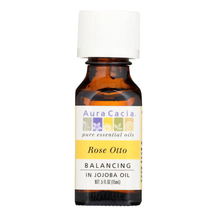 Aura Cacia - Rose Otto In Jojoba Oil - 0.5 Fl Oz.