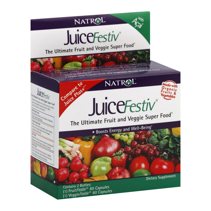 Natrol Juicefestiv And Veggiefestiv - 2 Ct - 60 Caps.