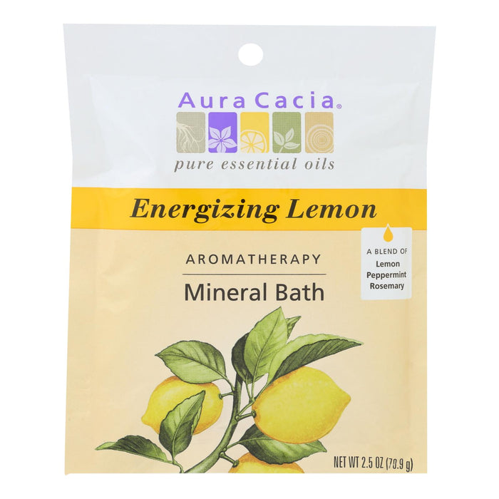 Aura Cacia - Aromatherapy Mineral Bath Energizing Lemon - 2.5 Oz - Case Of 6.