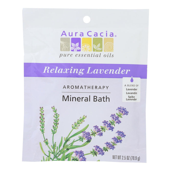 Aura Cacia - Aromatherapy Mineral Bath Lavender Harvest - 2.5 Oz - Case Of 6.