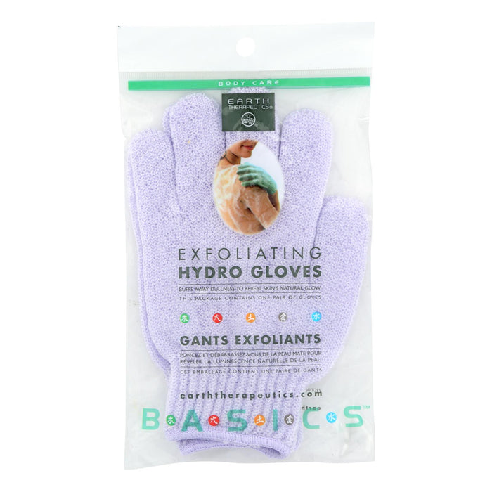 Earth Therapeutics Exfoliating Hydro Gloves White - 1 Pair.