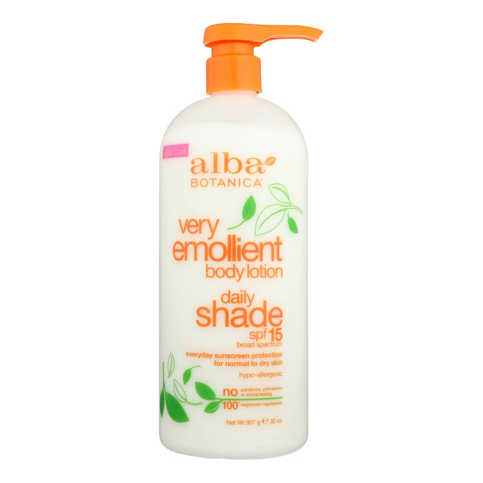 Alba Botanica - Very Emollient Natural Body Lotion Spf 15 - 32 Fl Oz.