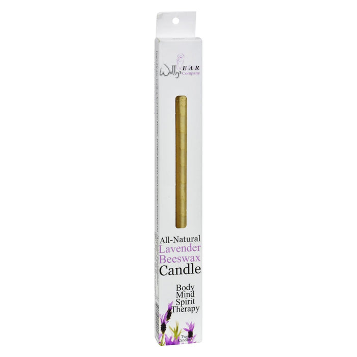 Wally's Natural Products Beeswax Candles - Lavender - 2 Pack.