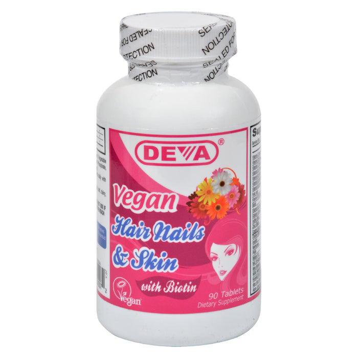 Deva Vegan Vitamins - Hair Nails And Skin - 90 Tablets.