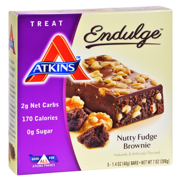 Atkins Endulge Bar Nutty Fudge Brownie - 5 Bars.