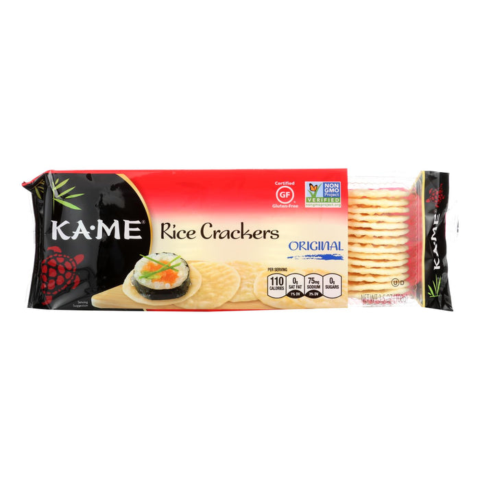 Ka'me Rice Crackers - Original - Case Of 12 - 3.5 Oz