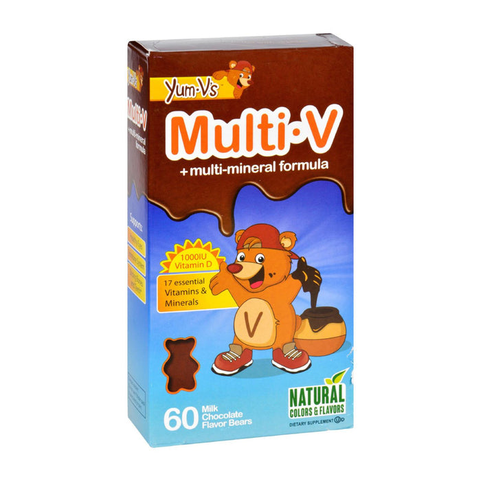 Yum V's Multi-v Plus Multi-mineral Formula Milk Chocolate - 60 Bears.