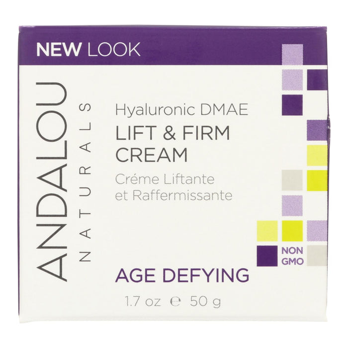 Andalou Naturals Age-defying Hyaluronic Dmae Lift And Firm Cream - 1.7 Fl Oz.