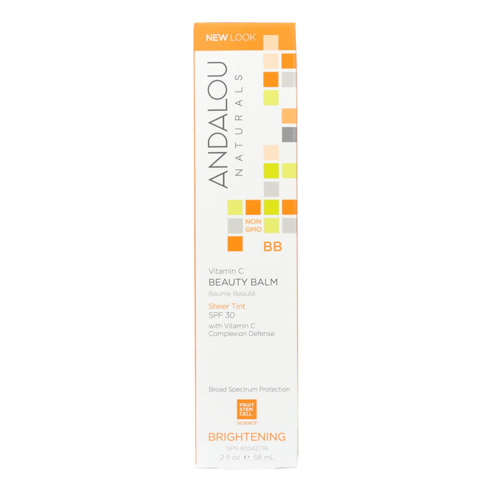 Andalou Naturals Beauty Balm Sheer Tint With Spf 30 Brightening - 2 Oz.