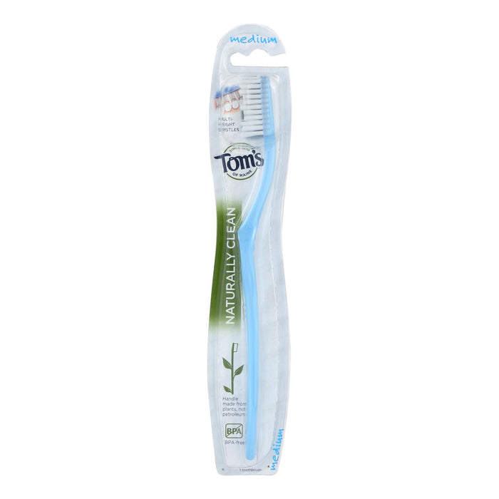 Tom's Of Maine Toothbrush - Naturally Clean - Adult - Medium - 1 Count - Case Of 6.