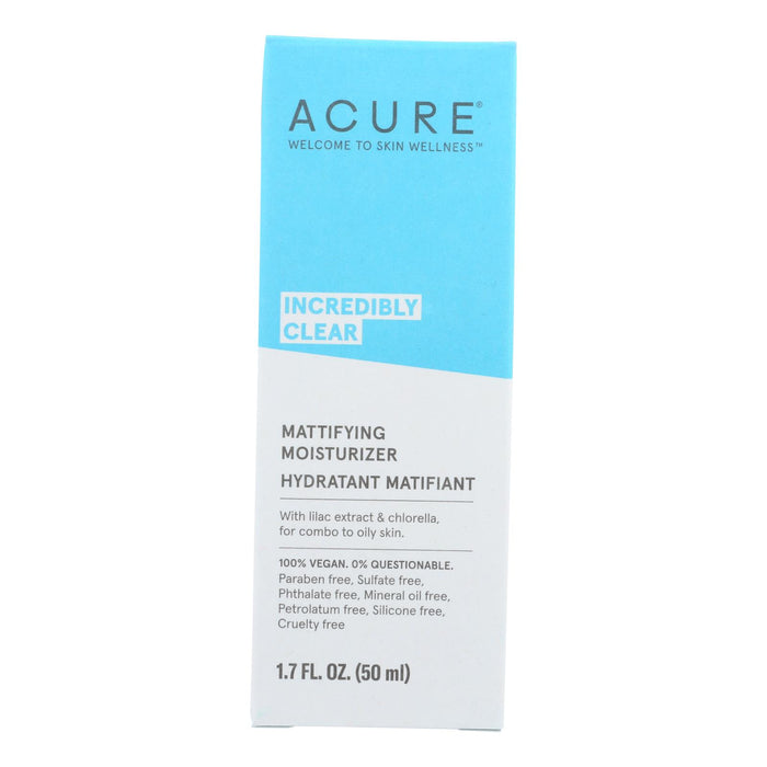 Acure - Oil Control Facial Moisturizer - Lilac Extract And Chlorella - 1.75 Fl Oz