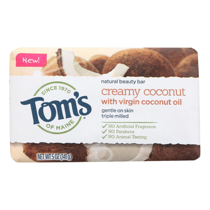 Tom's Of Maine Beauty Bar - Coconut - Case Of 6 - 5 Oz.