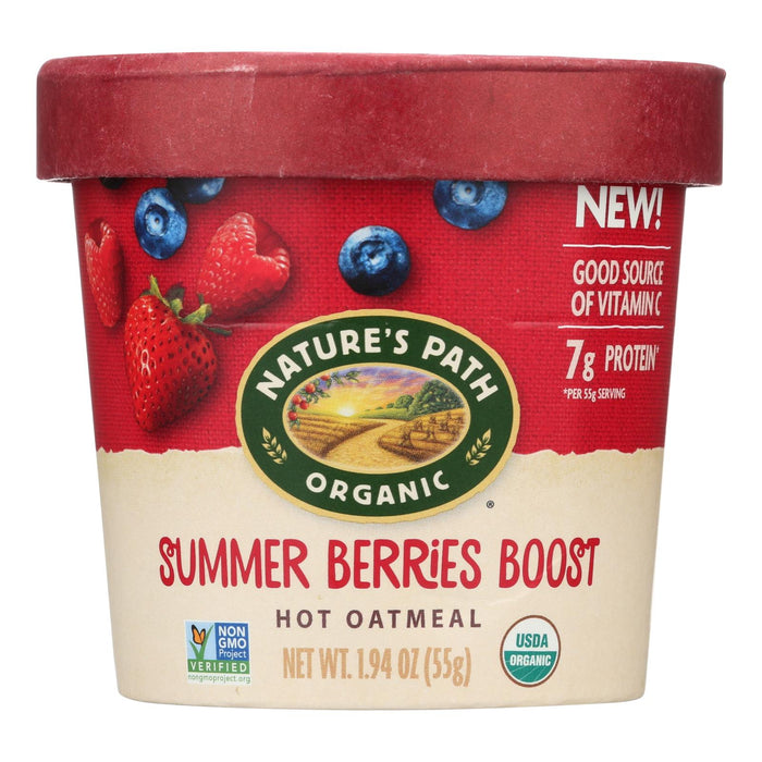 Nature's Path Organic Hot Oatmeal -summer Berries Boost - Case Of 12 - 1.94 Oz