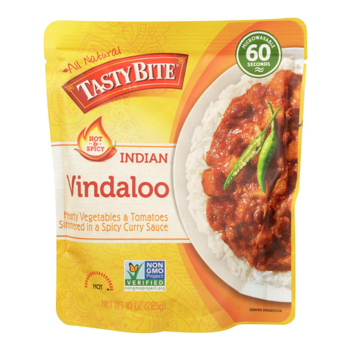 Tasty Bite Heat & Eat Indian Cuisine Entr?e - Hot & Spicy Vindaloo - Case Of 6 - 10 Oz.