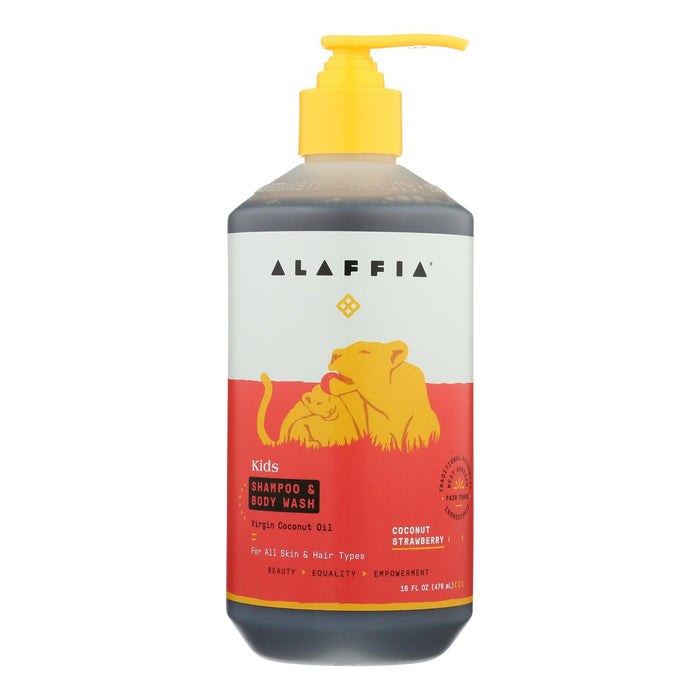 Alaffia - Everyday Shampoo And Body Wash - Coconut Strawberry - 16 Fl Oz