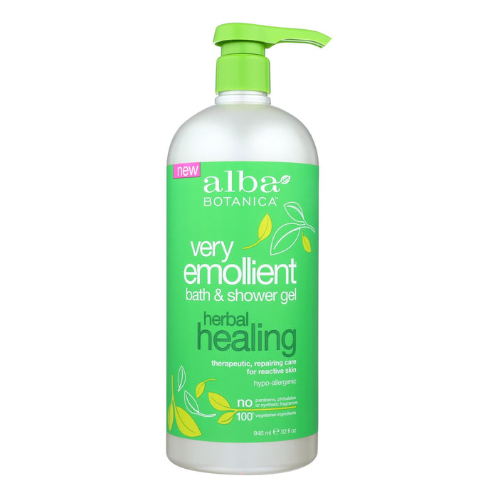 Alba Botanica - Very Emollient Bath And Shower Gel - Herbal Healing - 32 Fl Oz.