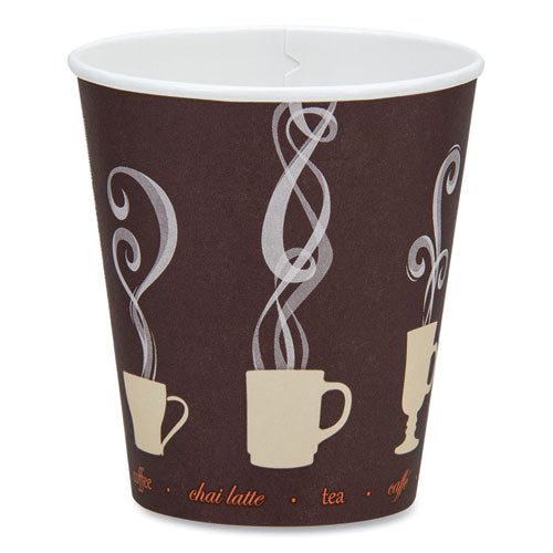 Thermoguard Insulated Paper Hot Cups, 12 Oz, Steam Print, 600/carton.