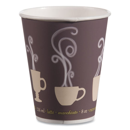 Thermoguard Insulated Paper Hot Cups, 16 Oz, Steam Print, 600/carton.