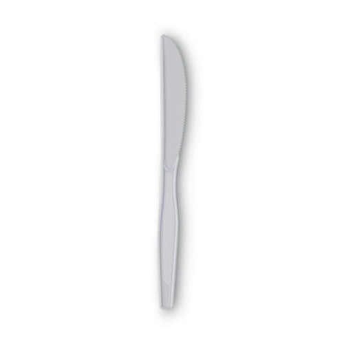 Plastic Cutlery, Heavy Mediumweight Knives, White, 1,000/carton.