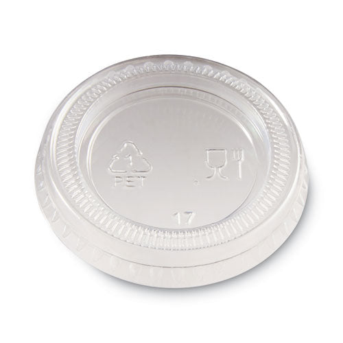 Plastic Portion Cup Lid, Fits 1 Oz Portion Cups, Clear, 4,800/carton.