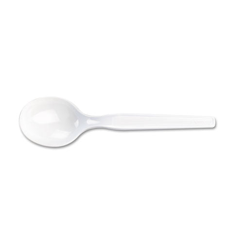 Plastic Cutlery, Heavy Mediumweight Soup Spoon, 1,000/carton.