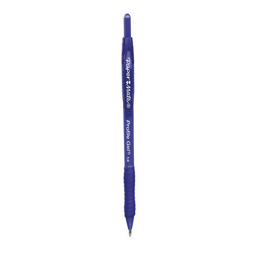 Profile Gel Pen, Retractable, Bold 1 Mm, Blue Ink, Translucent Blue Barrel, Dozen.