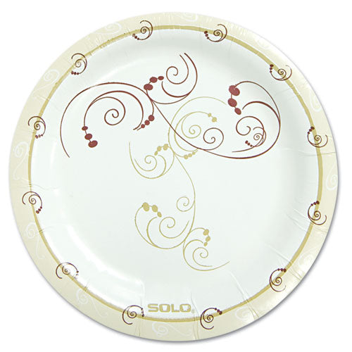 Symphony Paper Dinnerware, Mediumweight Plate, 6" Dia, Tan, 125/pack.