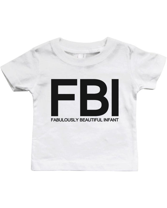 Graphic Snap-on Style Baby Tee, Infant Tee - FBI.