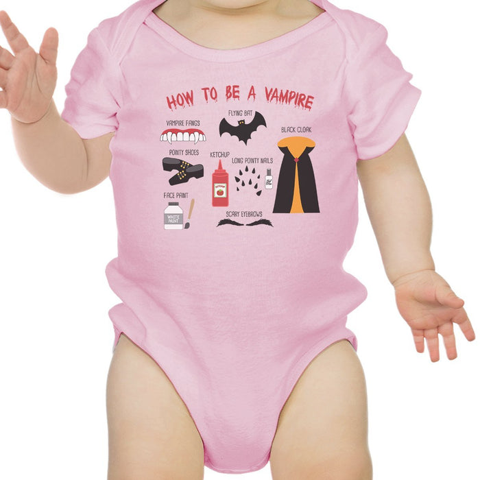 How To Be A Vampire Steps Baby Pink Bodysuit.