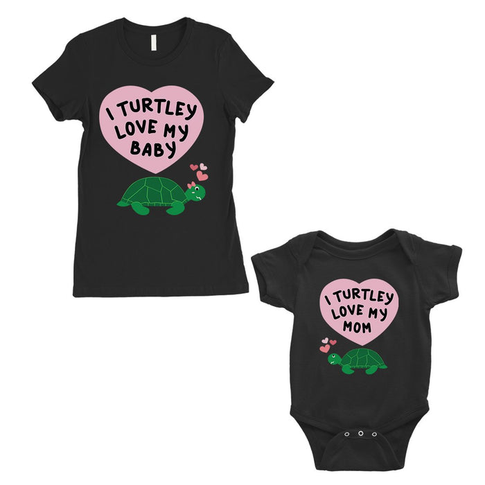 Turtley Love Baby Mom Mom and Baby Matching Gift Shirts For Moms.