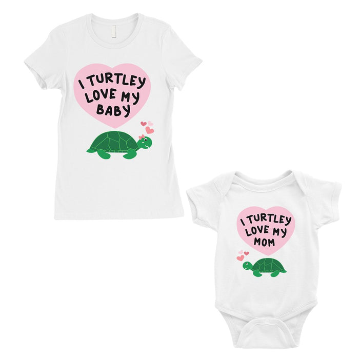 Turtley Love Baby Mom Mom and Baby Matching Gift Shirts For Moms.