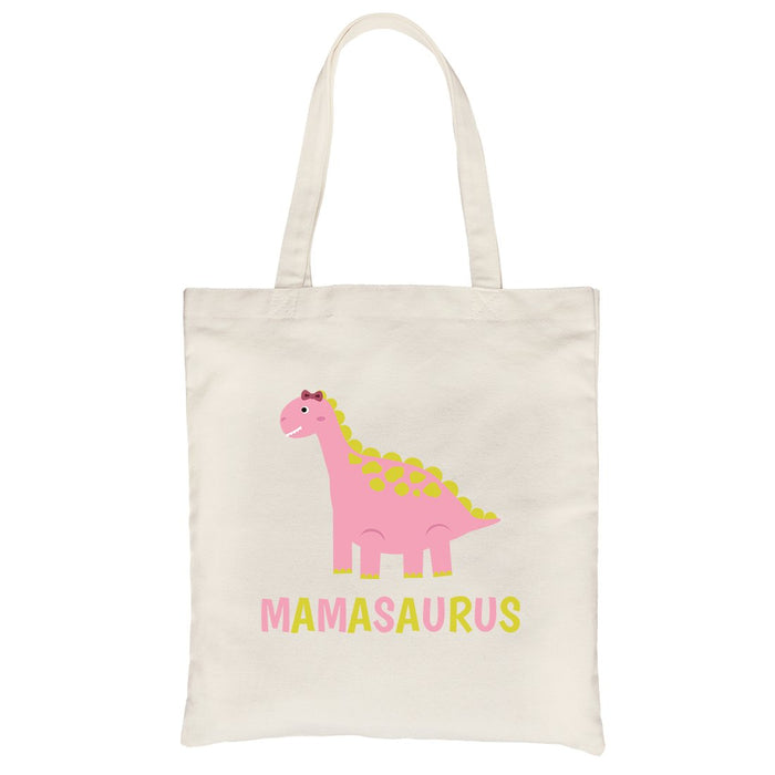 Mamasaurus Dino Heavy Cotton Canvas Bag Unique Mothers Day Gifts.