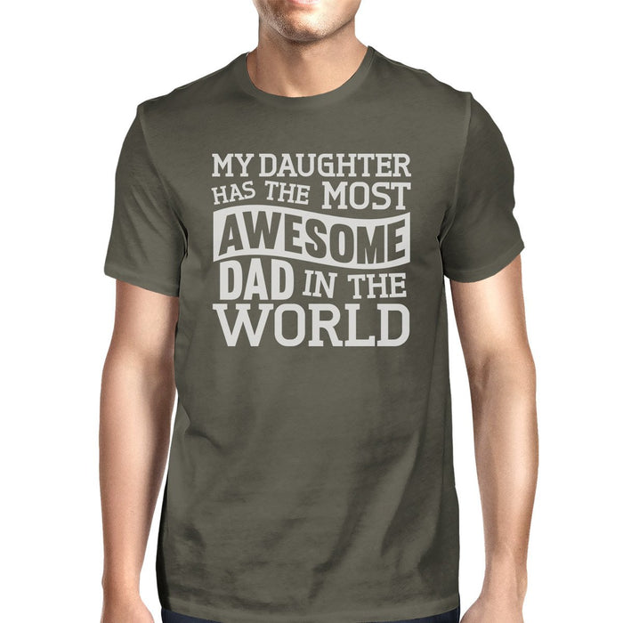 The Most Awesome Dad Mens Funny Design Short Sleeve T Shirt For Dad.