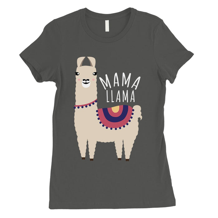 Mama Llama Womens Cute Short Sleeve T-Shirt Funny Mother Day Gift Tee.