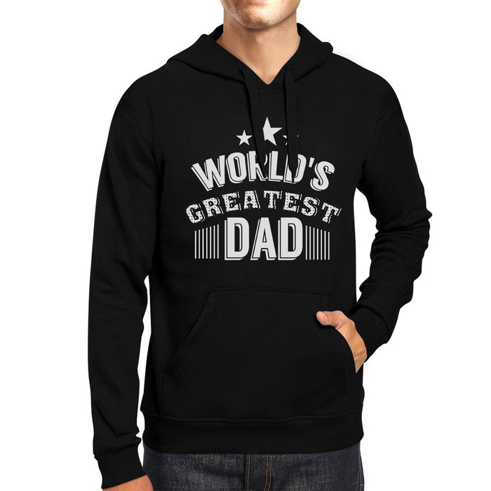 World's Greatest Dad Unisex Black Hoodie Funny Design Shirt For Dad.