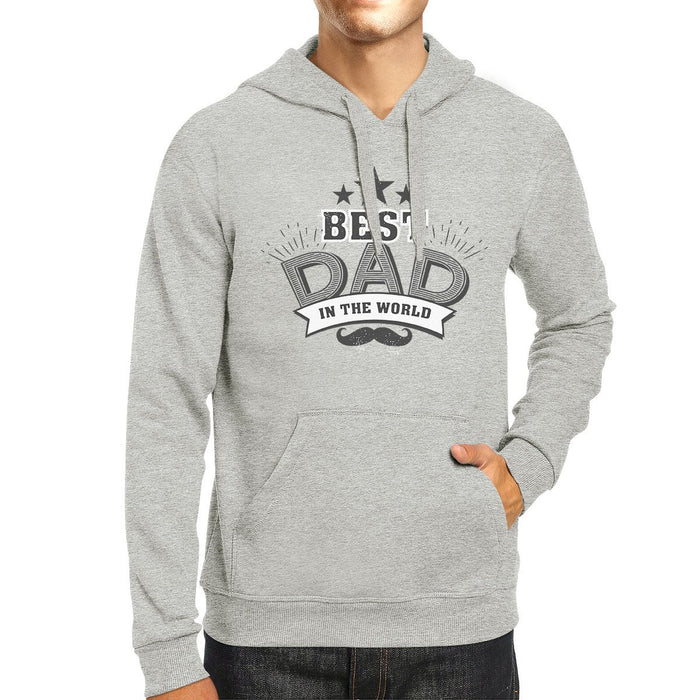 Best Dad In The World Unisex Grey Hoodie Christmas Gifts For Dad.