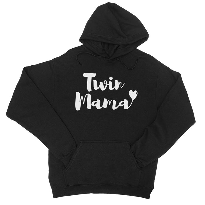 Twin Mama Mens/Unisex Pullover Hooded Sweatshirt.