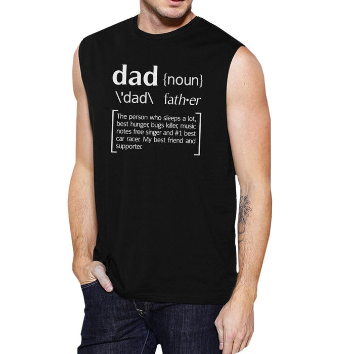 Dad Noun Mens Black Muscle Tank Top Gifts For Dad From Daughters.