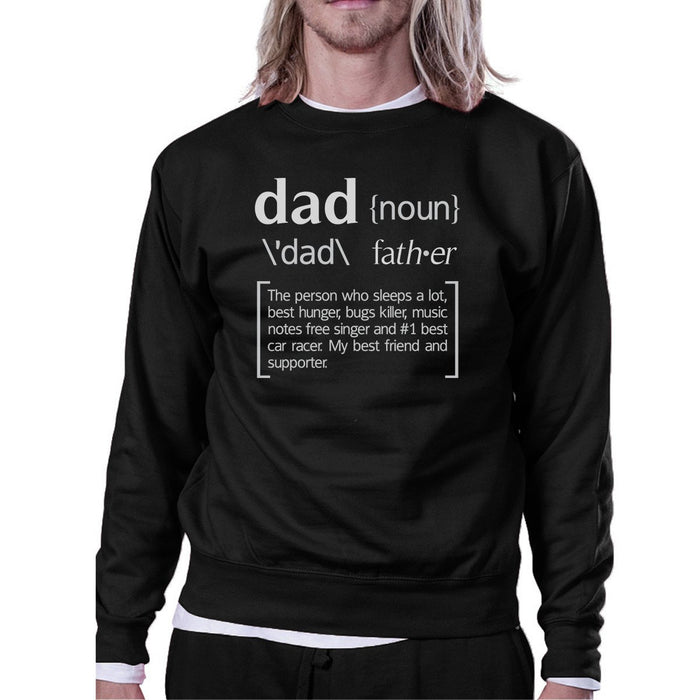 Dad Noun Black Pullover Sweatshirt Funny Birthday Gifts For Dad.