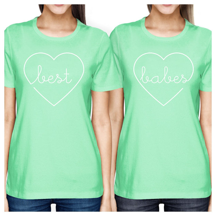 Best Babes BFF Matching Mint Shirts.