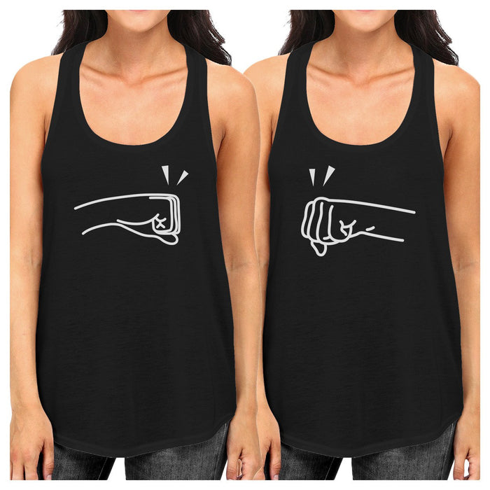 Fists Pound BFF Matching Black Tank Tops.