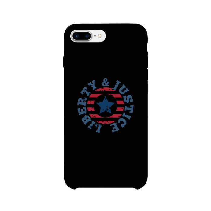 Liberty & Justice Black Phone Case.