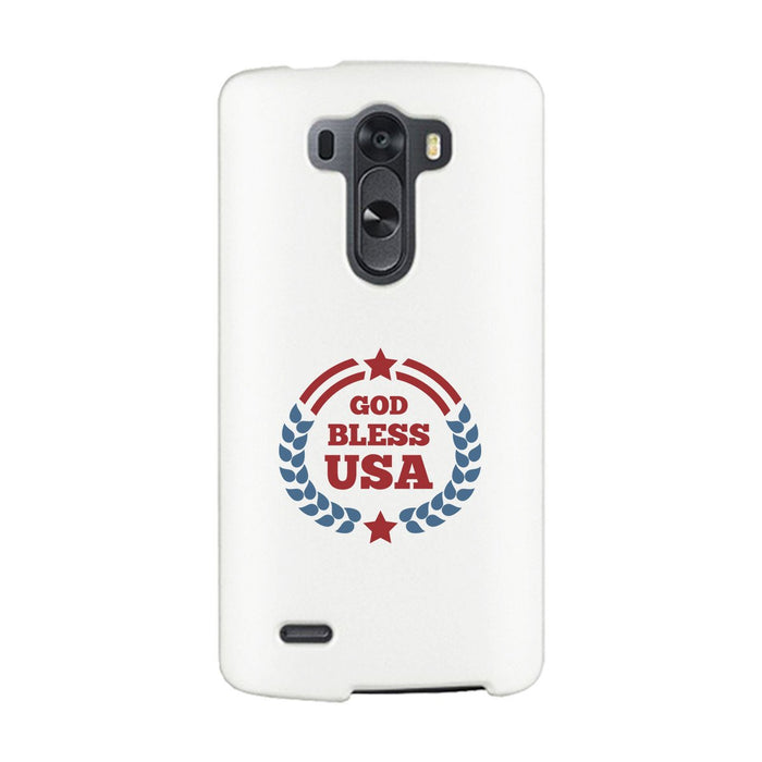 God Bless Usa White Phone Case.