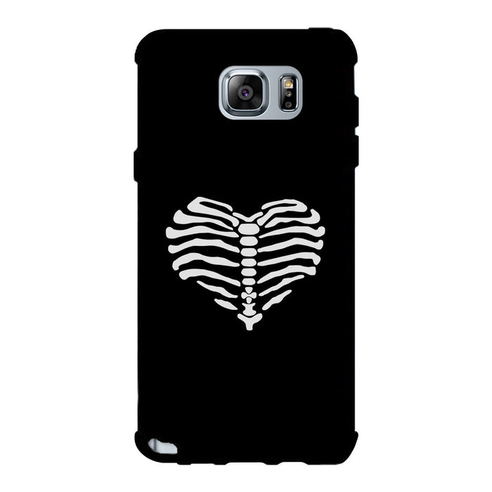 Skeleton Heart Black Phone Case.