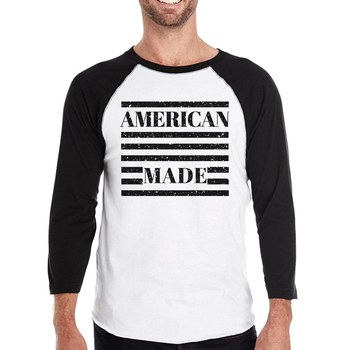 American Made Humorous Design Mens Raglan T Shirt Gifts For Him.