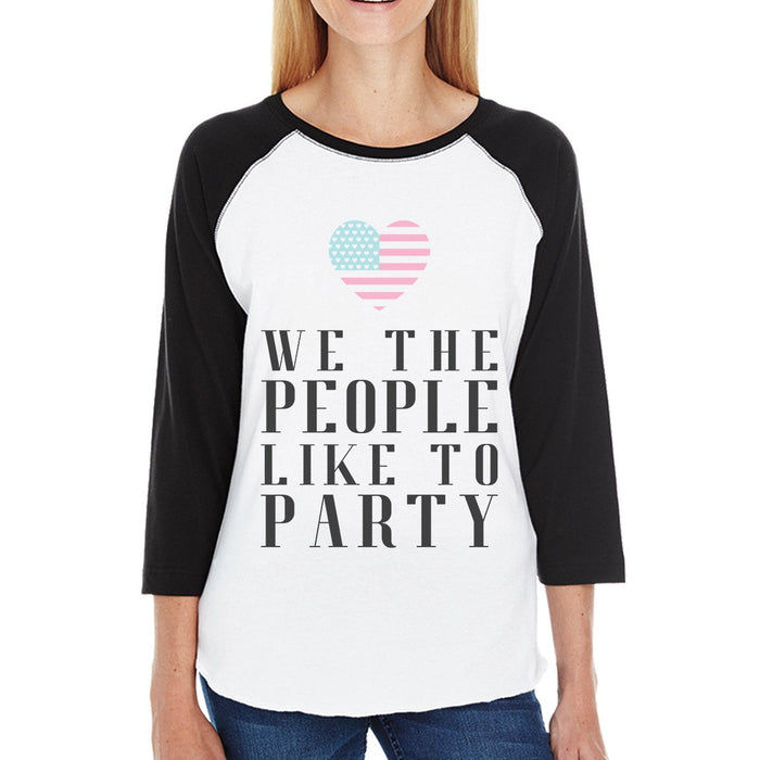 We The People Funny Design 4th Of July Baseball Jersey For Women.