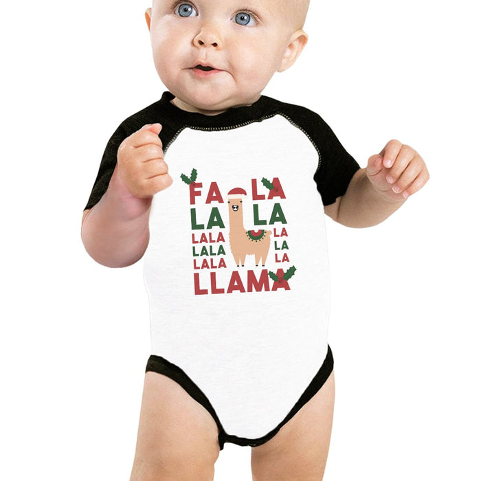 Falala Llama Infant Baseball Shirt Raglan First X-mas Baby Gifts.