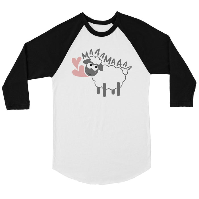 MaaaMaaa Sheep Womens Baseball Tee.