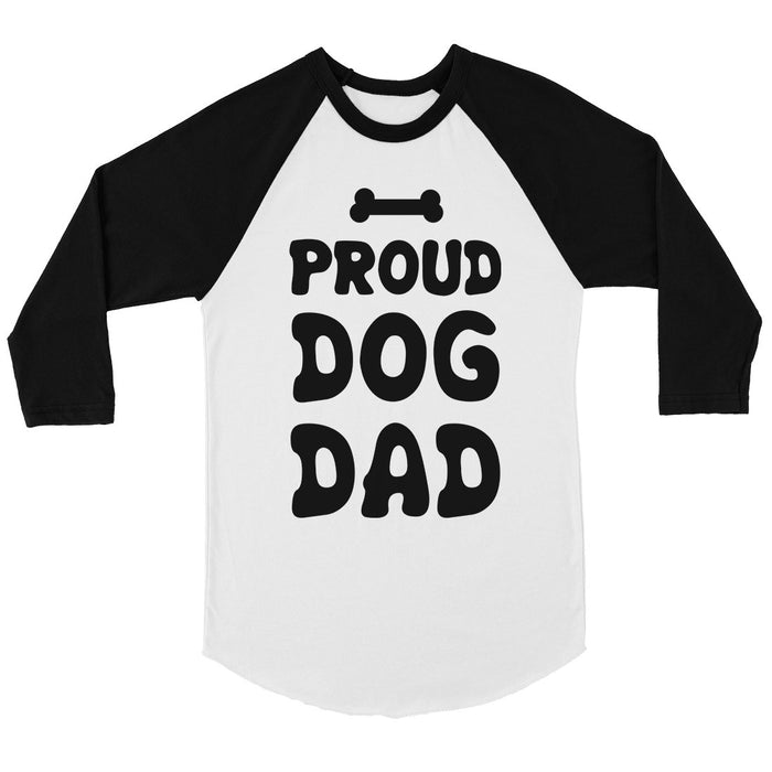 Proud Dog Dad Mens Baseball Shirt.